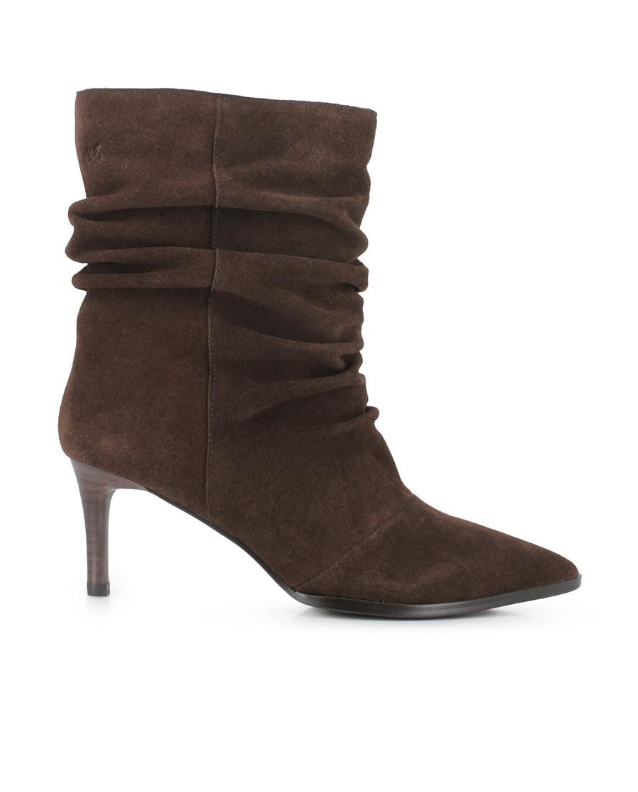 Botines de Piel Blogger Tacón Alani Marrón Mujer