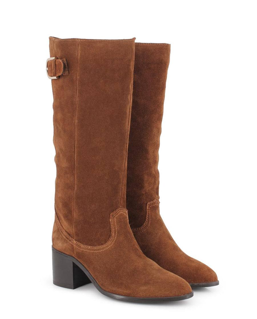 Botas de Piel Blogger Tanita Camel Mujer