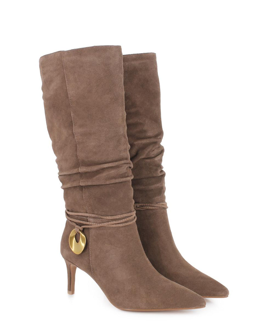 Botas de Piel Blogger Kassia Arena Mujer