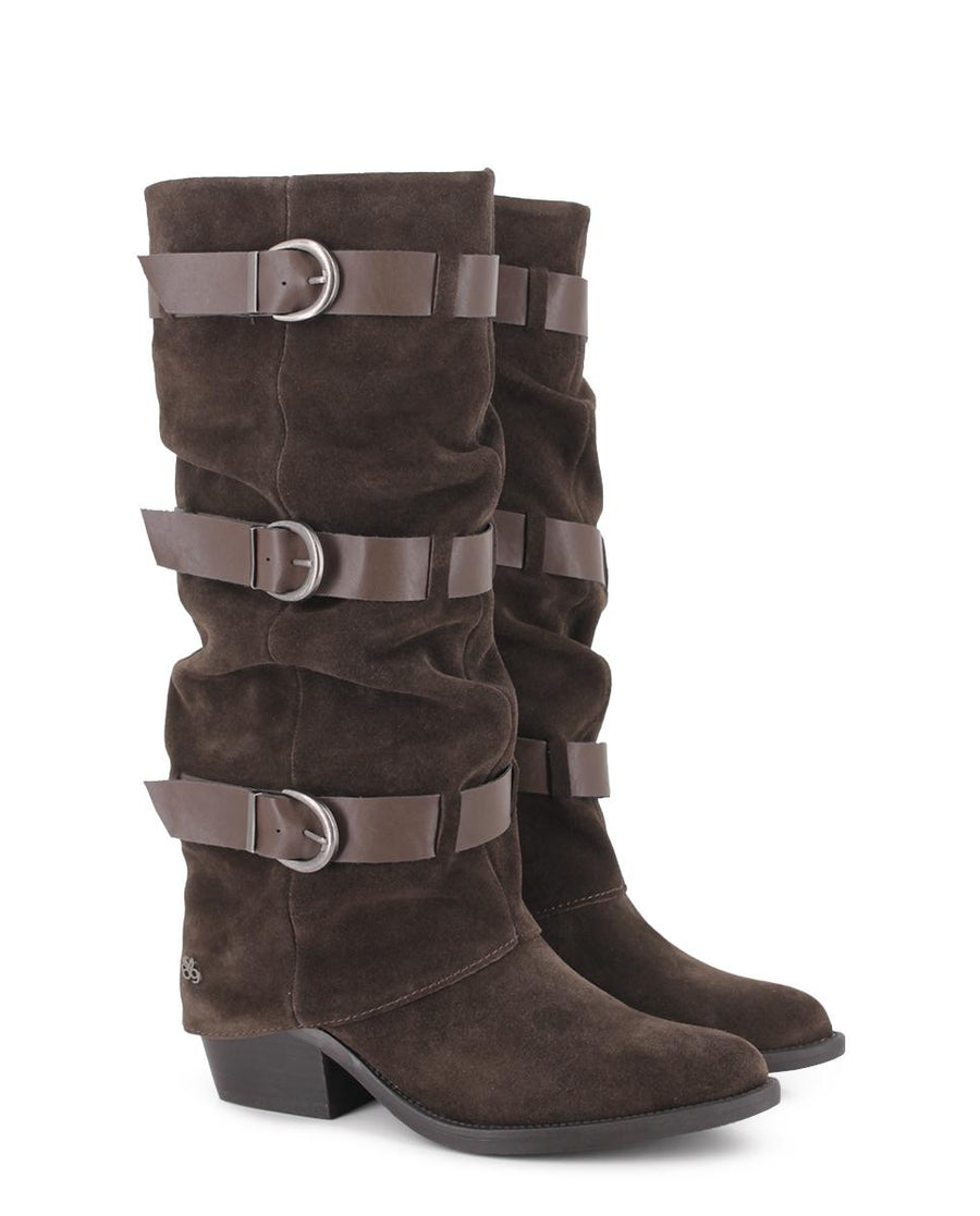 Botas de Piel Blogger Zielo Marrón Mujer