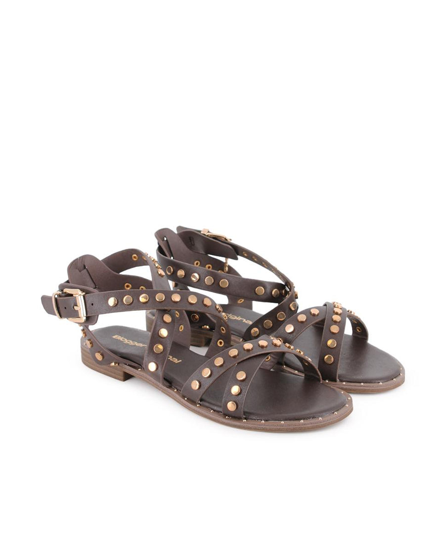 Sandalias Planas Blogger Diva Marrón Mujer