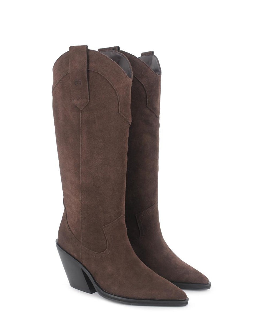 Botas de Piel Blogger Cassian Marrón Mujer