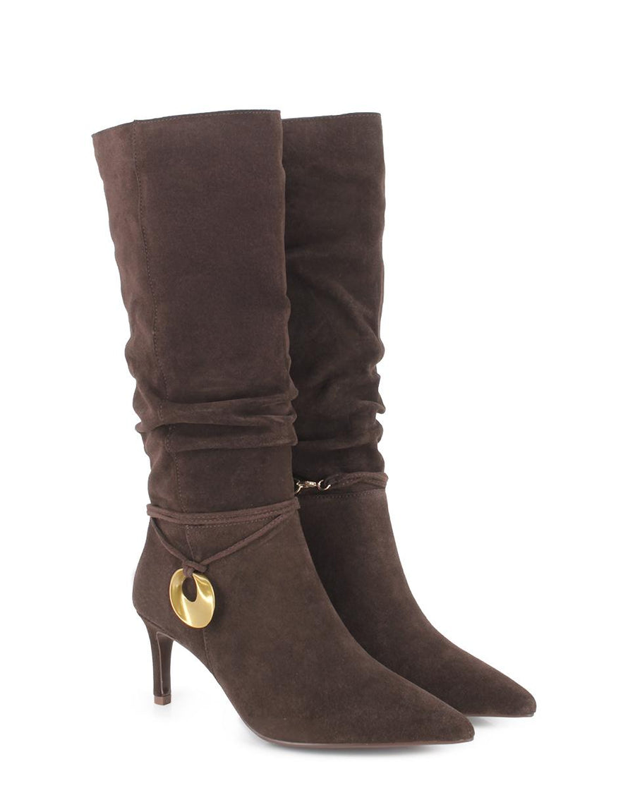 Botas de Piel Blogger Kassia Marrón Mujer